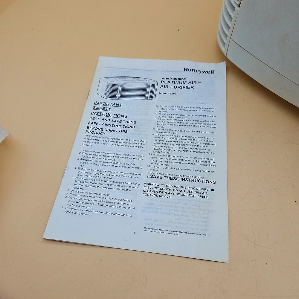 Honeywell HEPAClean Compact Air Purifier Cleaner HEPA Filter Pet Allergies 16200